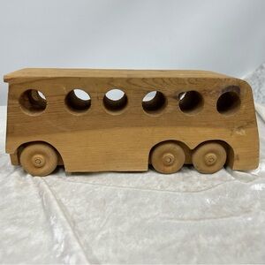 Vintage 80’s Handmade Wooden school bus